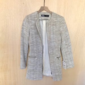 NWT Zara Tweed Coat Size Small